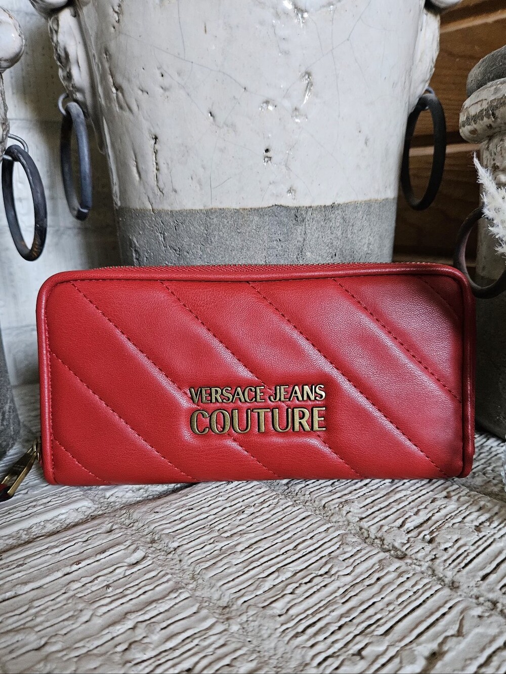Versace Jeans Couture Leather Wristlet Wallet